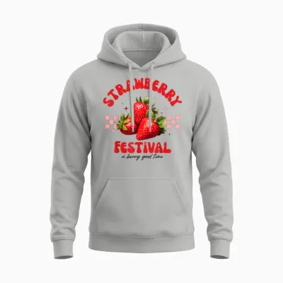 Strawberry Festival a Berry Good Time Strawberries Season Unisex Hoodie - Ash
