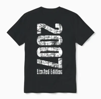18 Years Old Man 2007 Birthday 18 Years Limited Edition Unisex T-Shirt - Black