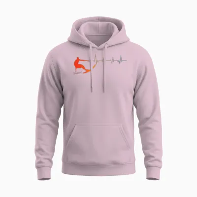 Cool Waterski Art Water Ski Coach Water Skiing Unisex Hoodie - Light Pink