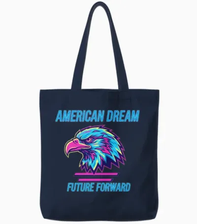 Neon Eagle American Dream Tote Bags - Navy