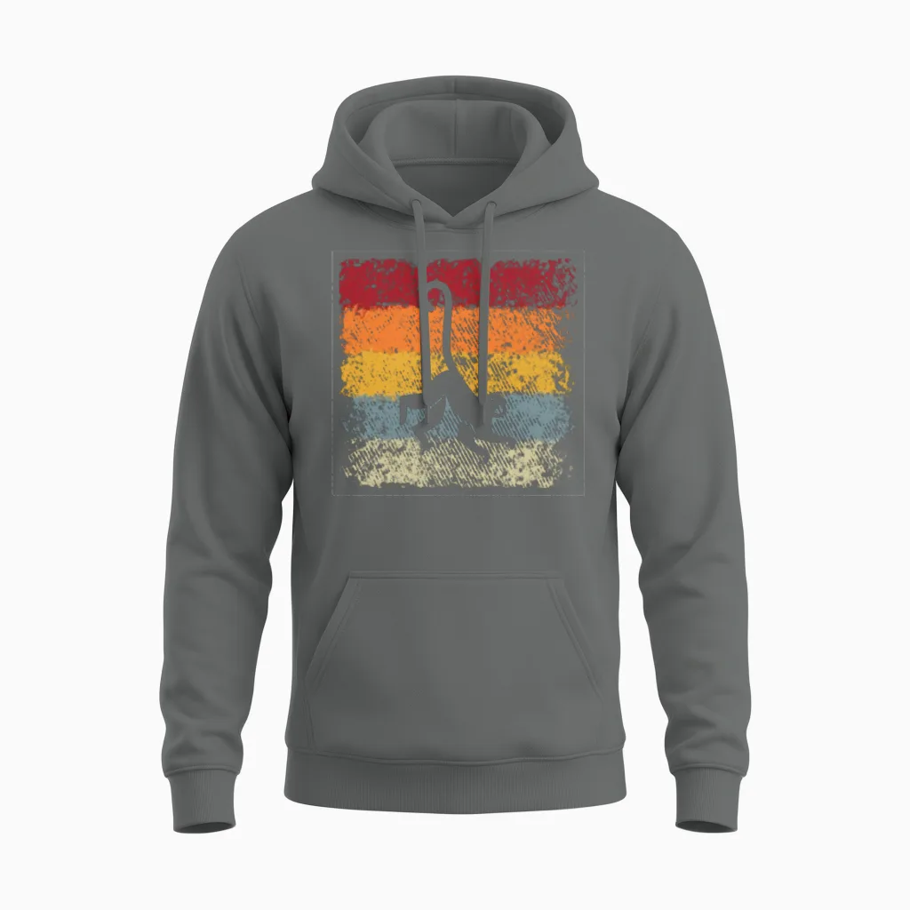 Monkey Retro Unisex Hoodie in Graphite Heather