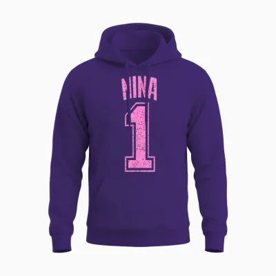 Nina Supporter Number 1 Größter Fan Unisex Hoodie - Purple