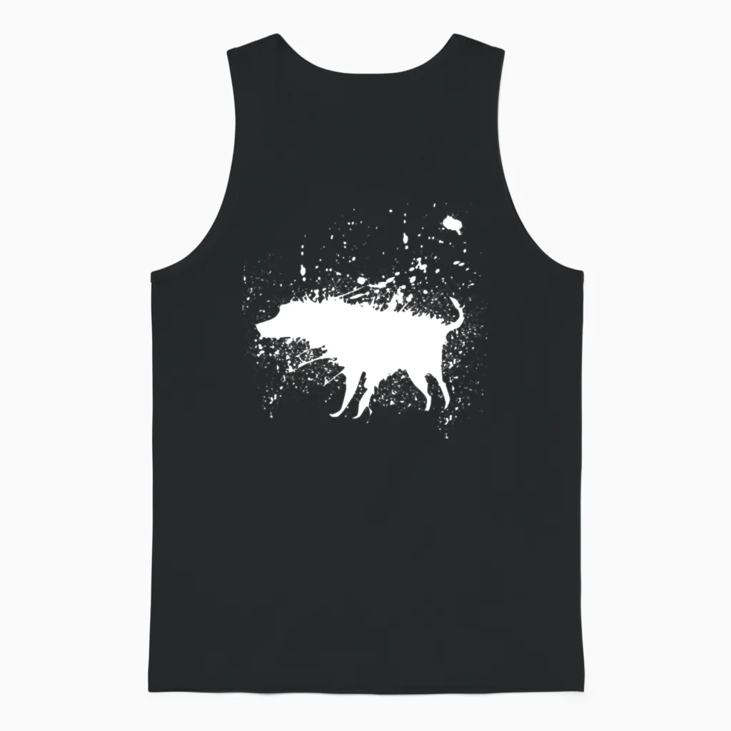 Banksy Splash Dog Lovers Unisex Tank Top in Black