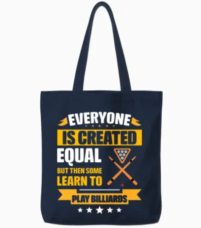 Some Learn to Play Billiards Funny Tote Bags - Navy
