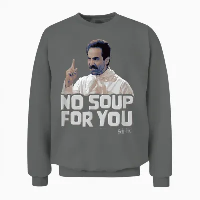 Seinfeld No Soup for You Chef Scold Unisex Sweatshirt - Graphite Heather