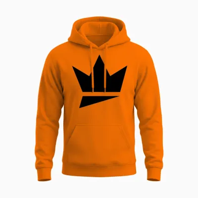 Crown Logo Unisex Hoodie - Safety Orange