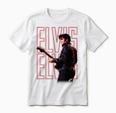 Elvis Presley Official 68 Comeback Special Unisex T-Shirt - White