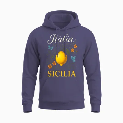 Italia Sicilia - Sicilia Italienisches Souvenir Unisex Hoodie - Heather Sport Dark Navy