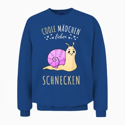 Coole Mädchen Lieben Schnecken Geschenk Unisex Sweatshirt - Royal
