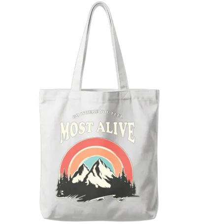 Go Where You Feel Most Alive Tote Bags - White
