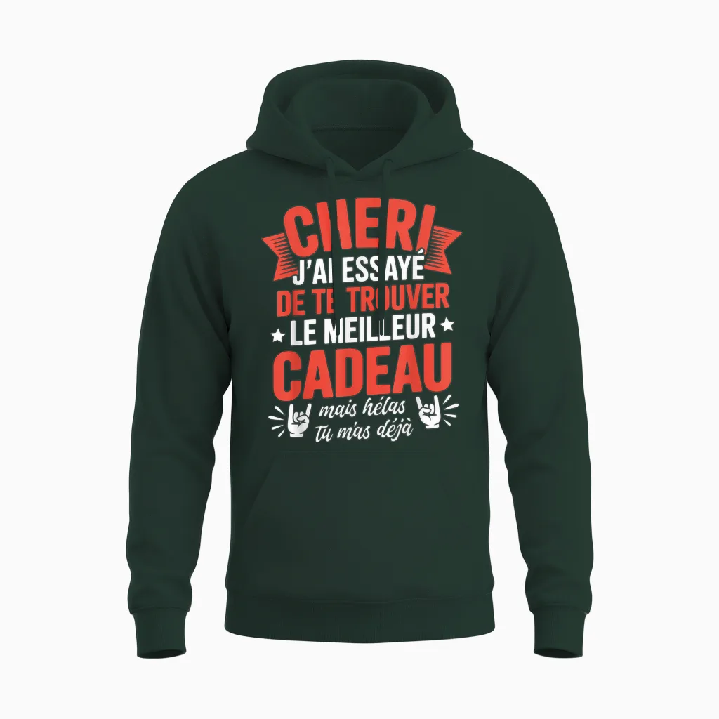 Valentine's Day Funny Idea Love Humour Couple Unisex Hoodie in Forest