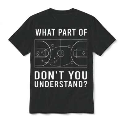 Funny Basketball Coach for Men Women Tactic Diagra Unisex T-Shirt - Black