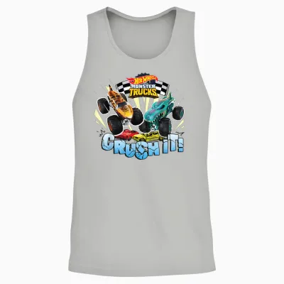 Hot Wheels Monster Trucks - Crush It Unisex Tank Top - Ash
