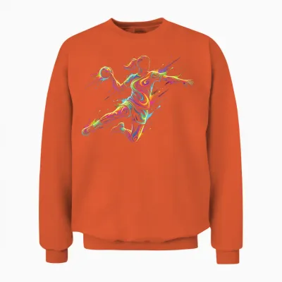 Handball Women's Child Girl Unisex Sweatshirt - Orange