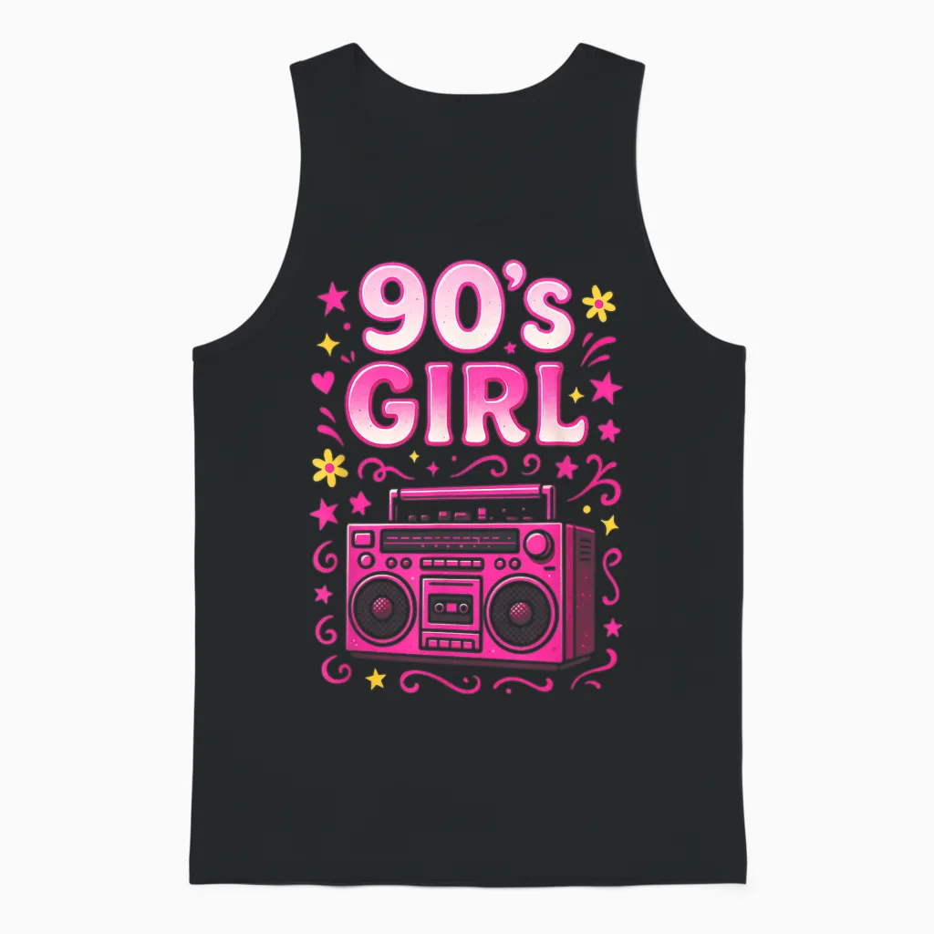 90's Girl - 90s 90s 1990s Retro Nineties Party Unisex Tank Top in Black