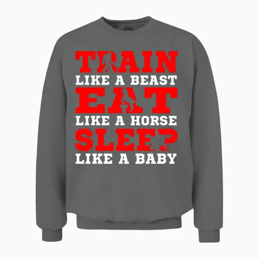 Train Like a Beast Unisex Sweatshirt - Graphite Heather