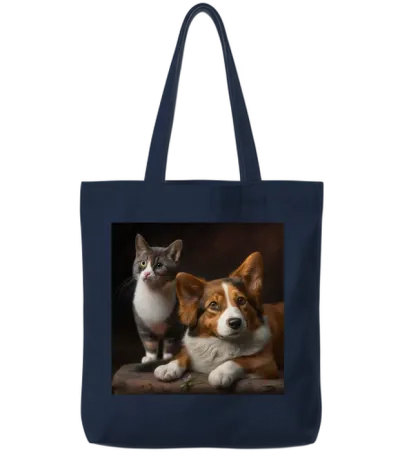Dog and Cat Tote Bags - Navy