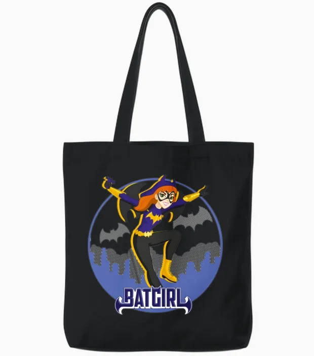 Dc Super Hero Girls Batgirl in Gotham Tote Bags in Black