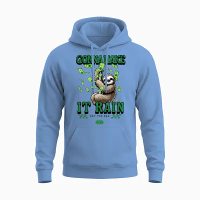 Funny Sloth Unisex Hoodie - Carolina Blue