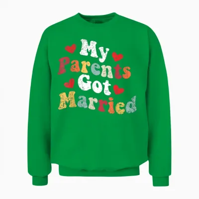 Meine Eltern Haben Geheiratet, Hochzeit, Verlobung, Verlobtes Paar Unisex Sweatshirt - Irish Green