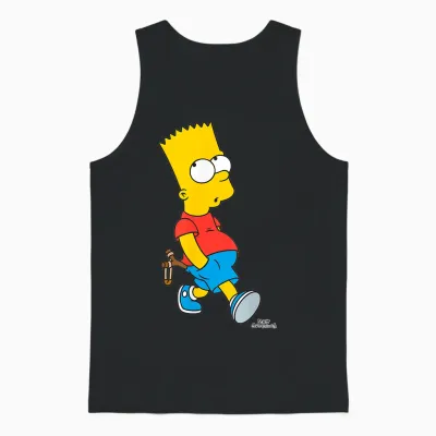 The Simpsons Bart Simpson with Slingshot Unisex Tank Top - Black