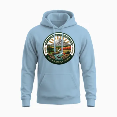 Cape Breton Highlands National Park Logo Unisex Hoodie - Light Blue