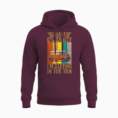 Funny Vintage I'm Staying in Tha Van Phasmophobia Men Women T-Shirt, Black, S Unisex Hoodie - Maroon
