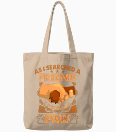 Funny Dog Paw Dog Animal Lovers Friend Dog Human Tote Bags - Natural