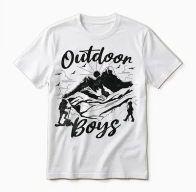 Outdoor Boys Logo Unisex T-Shirt - White