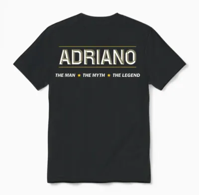 Adriano Der Mann, Der Mythos, Die Legende | Jungenname Für Herren — Lustig Unisex T-Shirt - Black