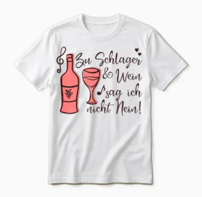 Schlager & Wein Schlagerprinzessin Prinzessin Schlagerparty Unisex T-Shirt - White