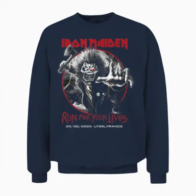 Iron Maiden Run for Your Lives Tour 2026 Lyon Unisex Sweatshirt - Navy