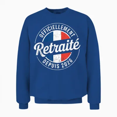 Retirement 2026 Man Officially Retired Unisex Sweatshirt - Royal