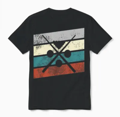 Billiard Retro Unisex T-Shirt - Black