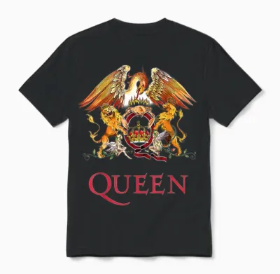 Queen Official Classic Crest Unisex T-Shirt - Black