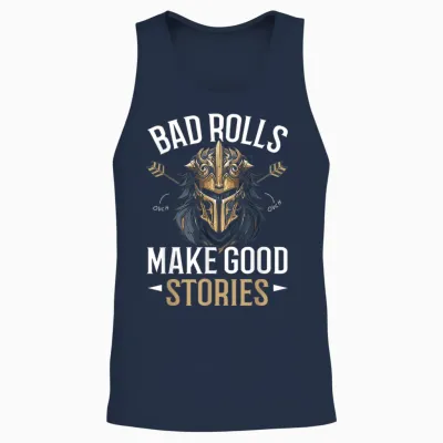 Rpg Gaming Role Playing D20 Tabletop Games Funny Rpg Gamer Unisex Tank Top - Navy