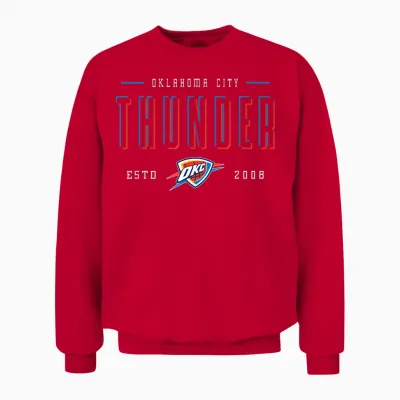 Nba Official Oklahoma City Thunder Negative Space Unisex Sweatshirt - Red