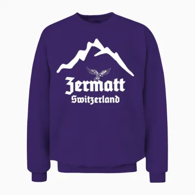 Zermatt Swiss Region Switzerland, Schweiz Unisex Sweatshirt - Purple
