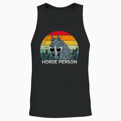 Horse Person Unisex Tank Top - Black