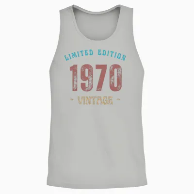 Vintage 1970 Limited Edition 1974 53th Birthday Unisex Tank Top - Ash