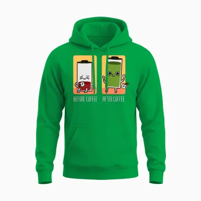 Refilling the Energy - for Coffee Unisex Hoodie - Irish Green