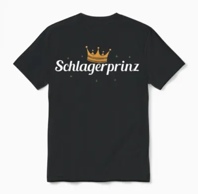 Schlagerprinz Schlageroutfit Partnerlook Schlagermusik Unisex T-Shirt - Black