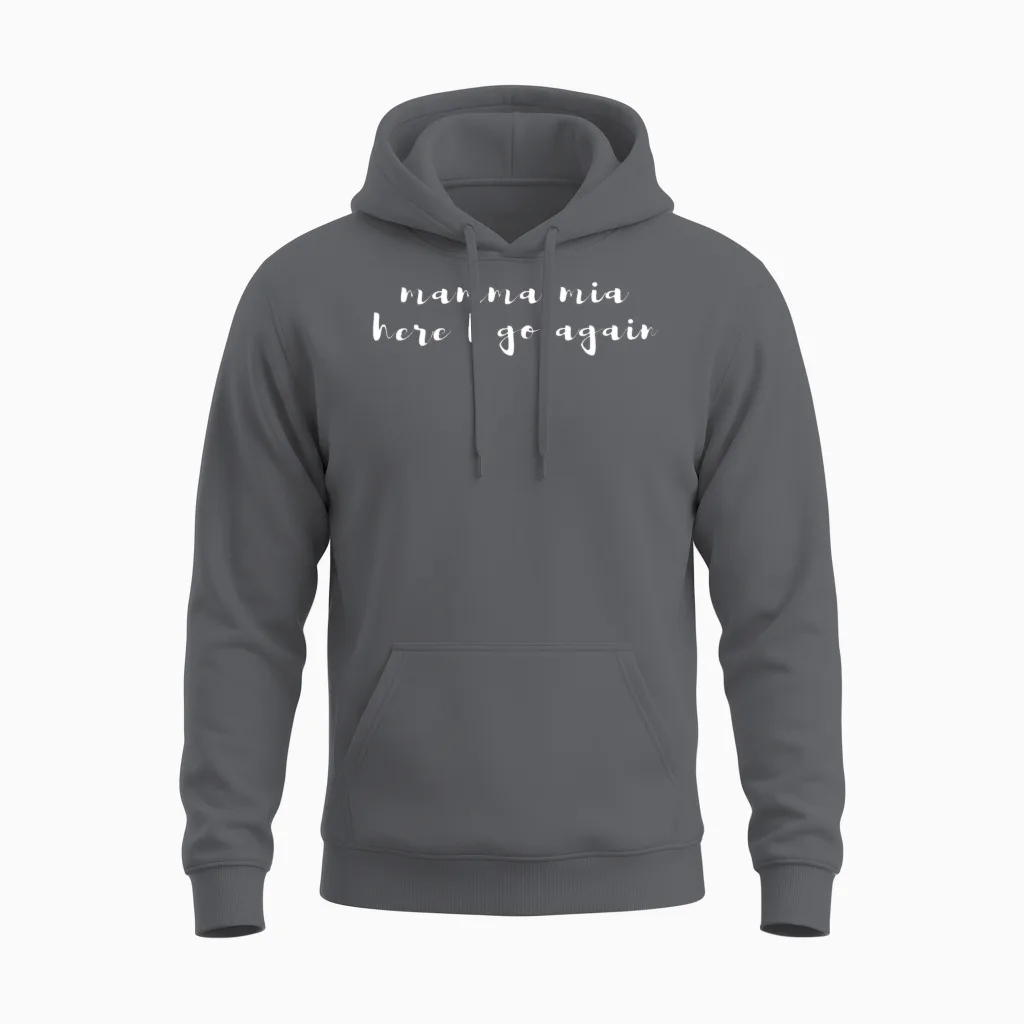 Mamma Mia Unisex Hoodie in Charcoal