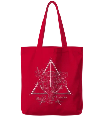 Harry Potter the Deathly Hallows Tote Bags - Red