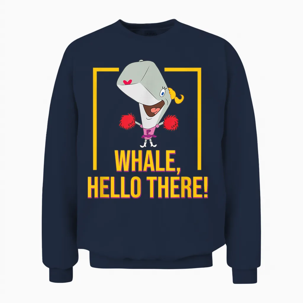 Pearl Krabs - Whale, Hello There! Unisex Sweatshirt in Navy