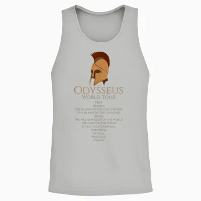 Odysseus World Tour - Ancient Greek Epic Mythlogy Unisex Tank Top - Ash