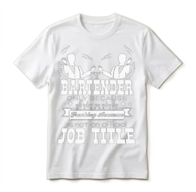 Funny Bartender Unisex T-Shirt - White