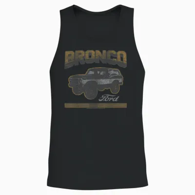 Ford - Bronco Suv with Logo Unisex Tank Top - Black