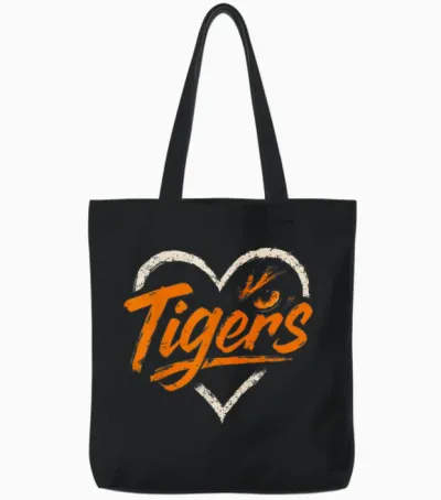 Retro Distressed Name Tigers Pride Gifts for Men Women Tote Bags - Black