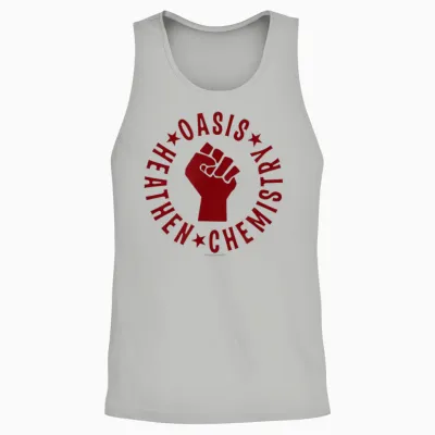 Oasis Amazon Exclusive Heathen Chemistry 2002 Olive Unisex Tank Top - Ash